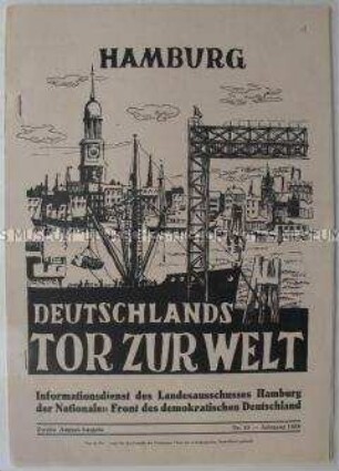 Hektografiertes Mitteilungsblatt der Nationalen Front für Hamburg