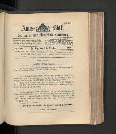 No. 259, 12. Oktober 1917