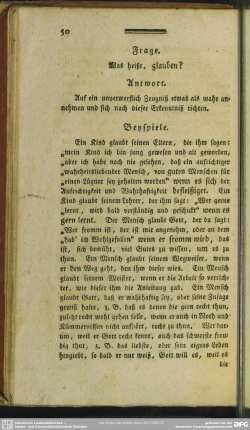Frage. Was heißt, glauben?