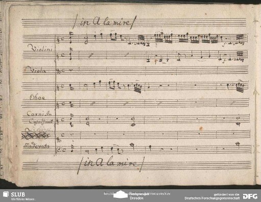 Aria: "Come scherza la Colomba" in C-Dur