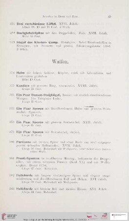 Waffen (Nr. 374-396)