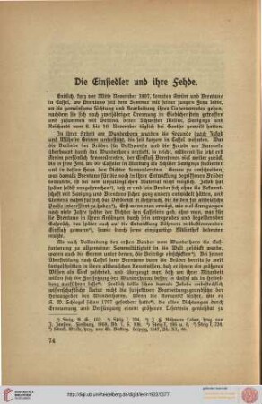 Die Einsiedler und ihre Fehde