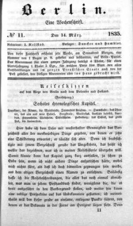 No. 11, 14. März 1835