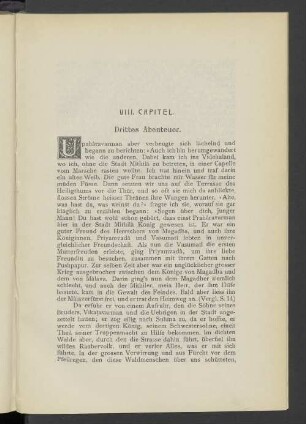 VIII. Capitel Drittes Abenteuer