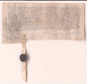 Junggraf Johann von Salm verzichtet auf Ravenstein und Herpen mit allem Zubehör zugunsten Graf Adolfs von Kleve. Mit dem Siegel des Junggrafen von Salm.