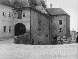 Rathaus : Hermannstadt (heute: Sibiu), Blick auf das Rathaus.