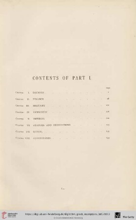 Contents of part I