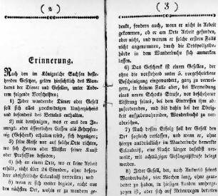 Wilsdruff-Helbigsdorf. Wanderbuch des Müllergesellen Carl Ernst Kirsten (geb. 1818) aus Helbigsdorf, 1837-1842, S. 2-3