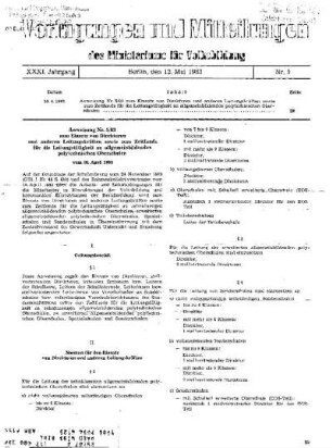 Anweisung Nr. 5/83 zum Einsatz von Direktoren und anderen Leitungskräften an allgemeinbildenden polytechnischen Oberschulen : vom 20. April 1983