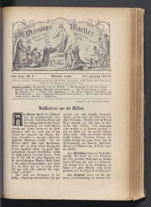 Nr. 1. Oktober 1909