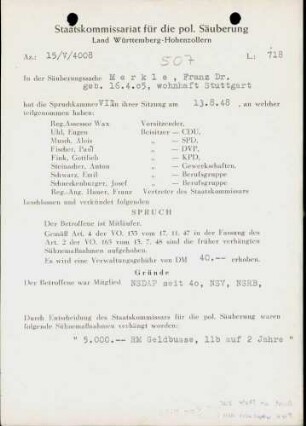 Merkle, Franz, Dr.
