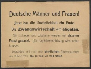 Deutsche Männer und Frauen!