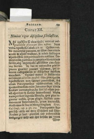 Caput XII. Nimius rigor disciplinae scholasticae.