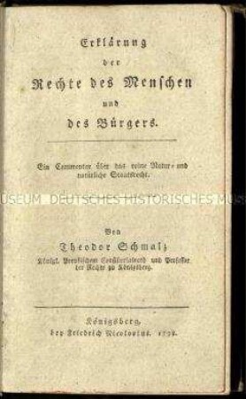 Die Rechte der Menschen logisch dargestellt