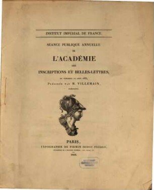 Séance publique annuelle de l'Académie des Inscriptions et Belles-Lettres. 1855