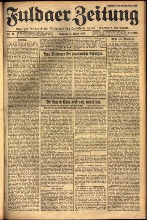 Erste Ausgabe vom Sonntag, den 17. April 1927.
