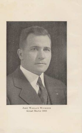 John Wallace Winborne, Grand Master 1931