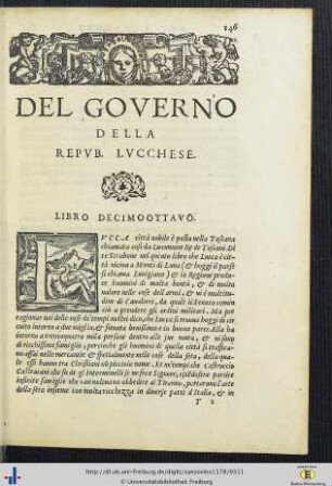 XVIII. Del Governo Della Republica Lucchese.