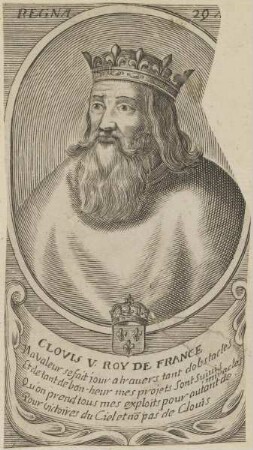 Bildnis von Clovis I., König des Fränkischen Reiches
