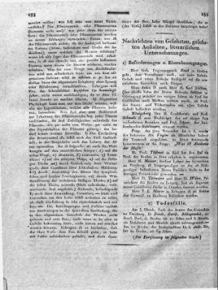 Nachrichten von Gelehrten, gelehrten Anstalten, literarischen Unternehmungen.