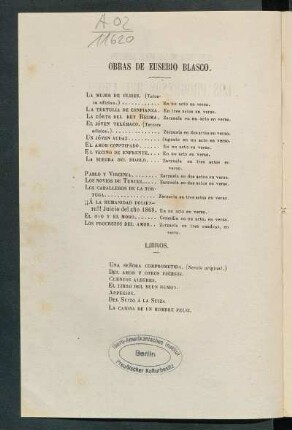 Obras de Eusebio Blasco
