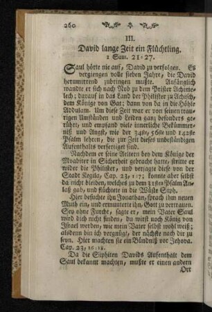 III. David lange Zeit ein Flüchtling. 1 Sam. 21-27.