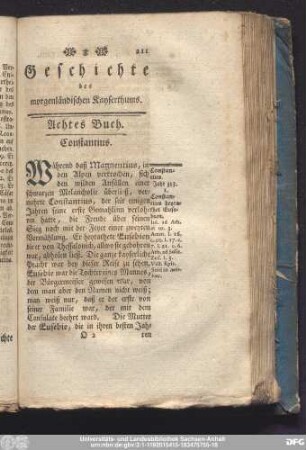 Achtes Buch. Constantinus.