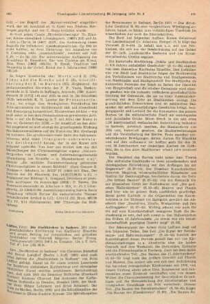 465-469 [Rezension] Löffler, Fritz, Die Stadtkirchen in Sachsen