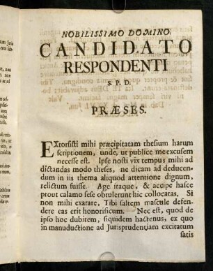 9-10, Nobilissimo Domino Candidato Respondenti