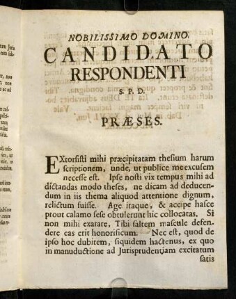 9-10, Nobilissimo Domino Candidato Respondenti