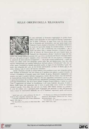 6: Sulle origini della Xilografia