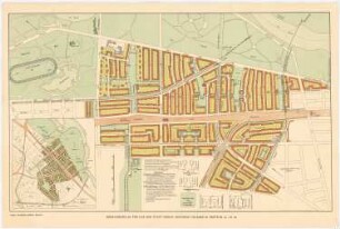 Bebauungsplan Berlin-Treptow: Grund- und Lageplan, Übersichtsplan, Straßenprofile (wie Inv.Nr. 20673)