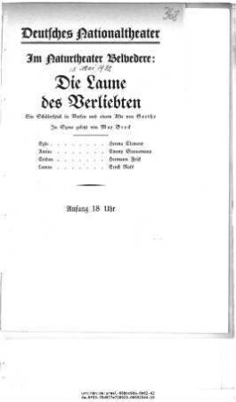 Die Laune des Verliebten