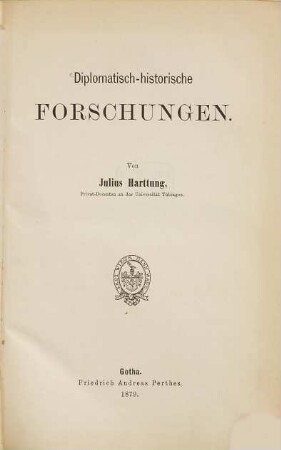 Diplomatisch-historische Forschungen