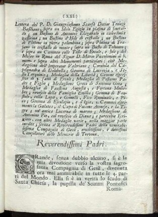 Reverendissimi Padri.