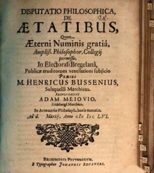 Disp. philos. de aetatibus