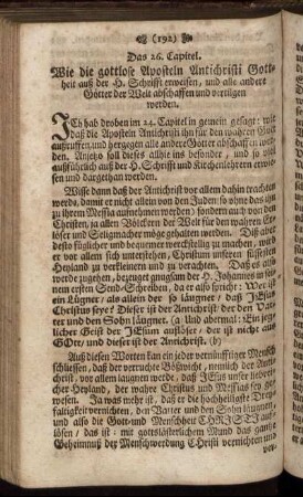 Das 26. Capitel. - Das 30. Capitel.