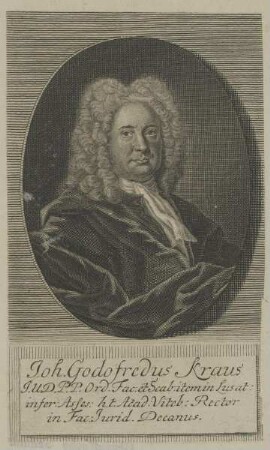 Bildnis des Joh. Godofredus Kraus