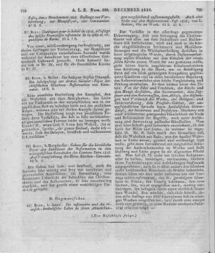 [Schriften in Bezug auf die Säcularfeier der Berner Reformation] Cantiques pour le Jubilé de..., à l'usage des églises françaises réformées de la ville république de Berne. Bern 1828