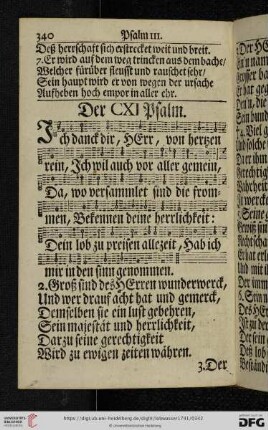 (Der CXI. Psalm - Der CXX. Psalm)