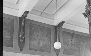 Wildbad Empfangsgebäude Wandmalerei Trägerkonsolen Lampe