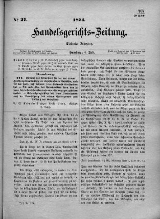 No. 27. 4. Juli 1874