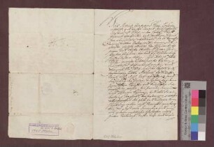 Verpfändung der Herrschaften Staufen und Kirchhofen.