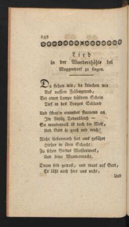 Lied in der Wundershöhle bei Muggendorf zu singen