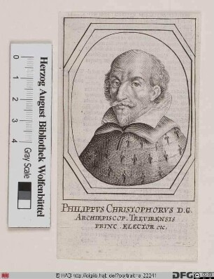 Bildnis Philipp Christoph (von Sötern), 1623-52 Kurfürst u. Erzbischof von Trier