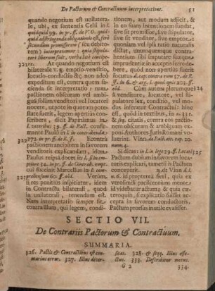 Sectio VII. De Contrariis Pactorum & Contractuum.