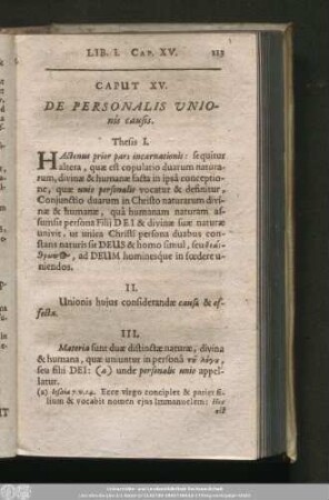 Caput XV. De Personalis Unionis causis.