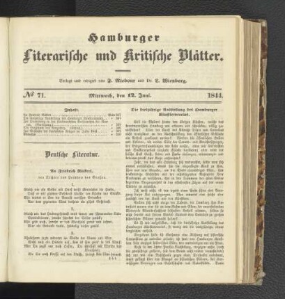 Nummer 71. Mittwoch, den 12. Juni