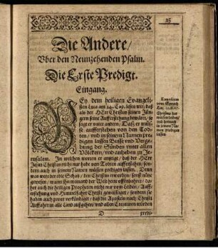 Die Andere/ Uber den Neunzehenden Psalm. Die Erste Predigt