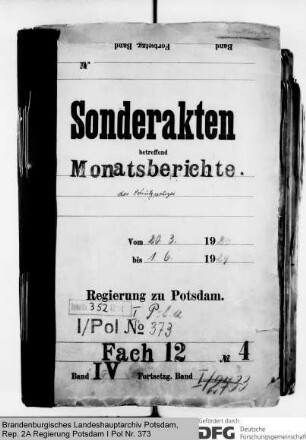 Monatsberichte der Schutzpolizei